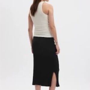 Gap Maternity Ribbed Black Midi Skirt